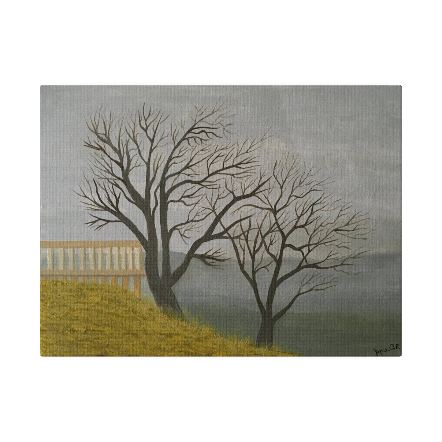 Receding Fog.  Painting Print on canvas.